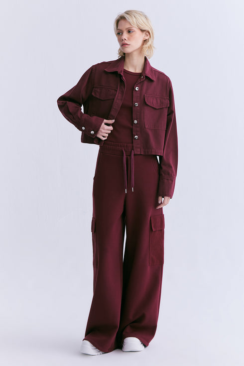 CAMISA CROPPED VINHO